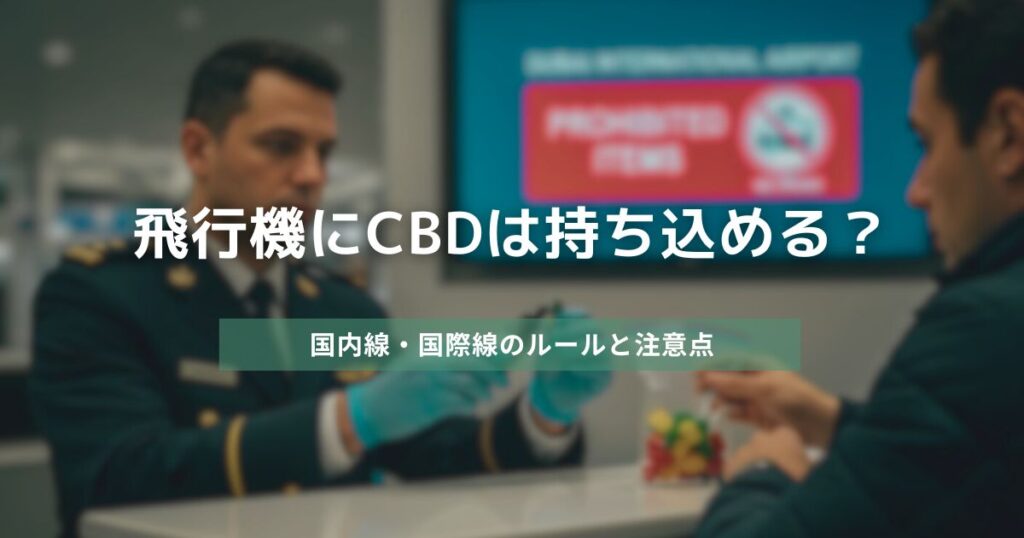 飛行機にCBDは持ち込める？ アイキャッチ画像