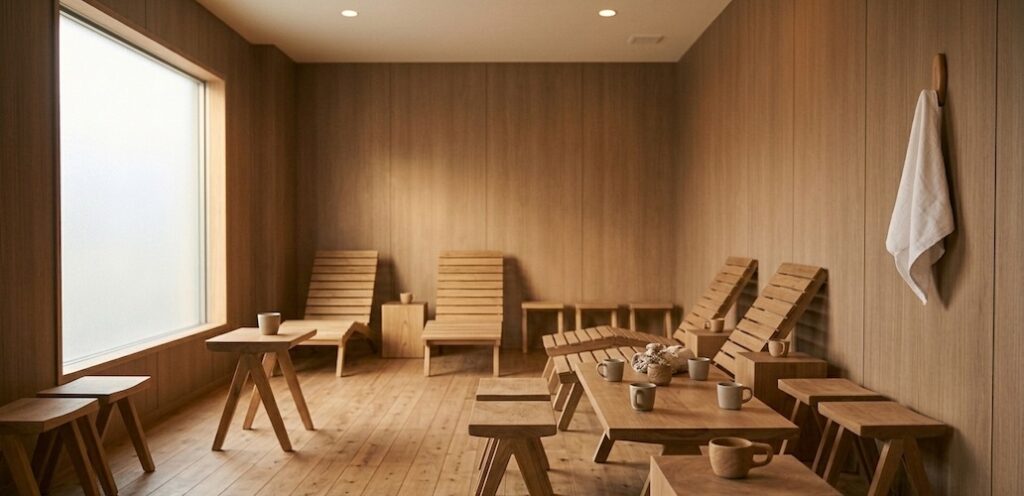 サウナ休憩室