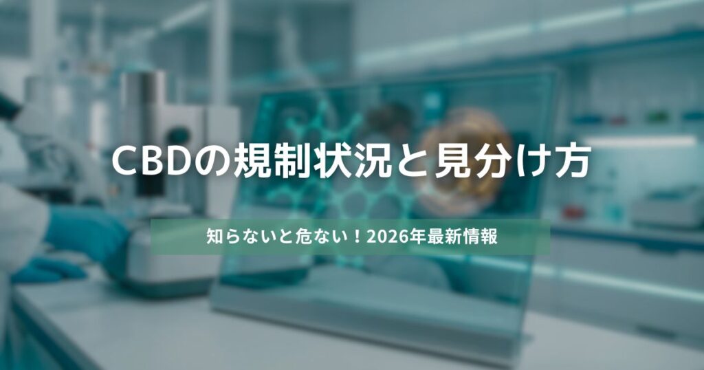 CBDの規制状況と見分け方　アイキャッチ画像
